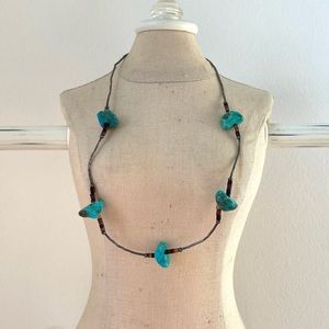 Vintage Turquoise and Heishi Bead Sterling Silver Necklace